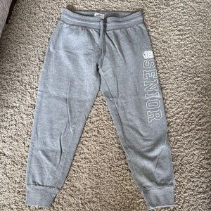 Women's Gray Joggers with Senior Print